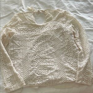 Hollister Cream Lace Blouse